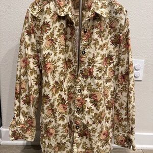 Floral Print Womens Jacket 100% cotton